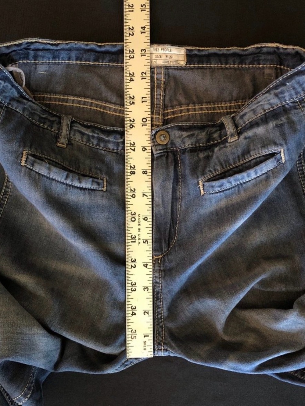 Free People Extreme Bell Bottom Jeans Size 29 - Picture 7 of 12